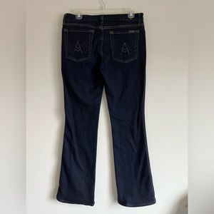 7 For All Mankind. Dark Wash “A” Pocket Straight Jeans. Size 31.